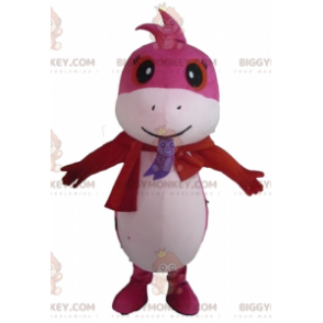 Cute Pink and White Polka Dot Snake BIGGYMONKEY™ Mascot Costume