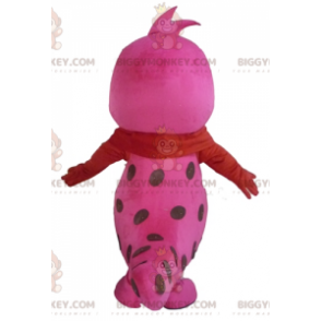 Simpatico costume da mascotte BIGGYMONKEY™ serpente a pois rosa