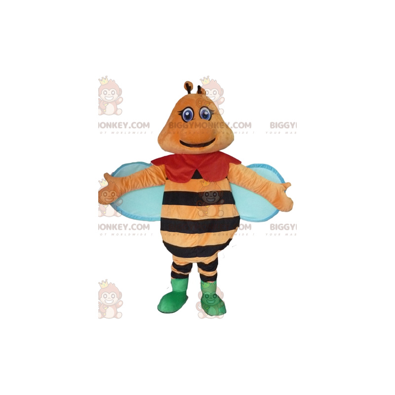 BIGGYMONKEY™ Disfraz de mascota de abeja sonriente, naranja