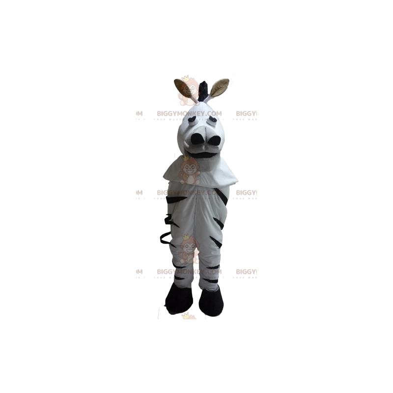 Costume de mascotte BIGGYMONKEY™ de zèbre noir et blanc très