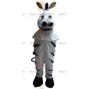 Costume de mascotte BIGGYMONKEY™ de zèbre noir et blanc très