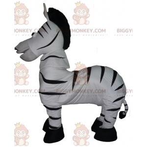 Costume de mascotte BIGGYMONKEY™ de zèbre noir et blanc très