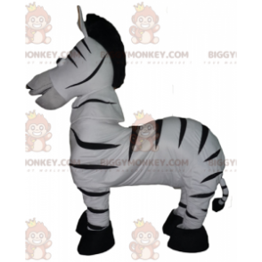 Costume de mascotte BIGGYMONKEY™ de zèbre noir et blanc très