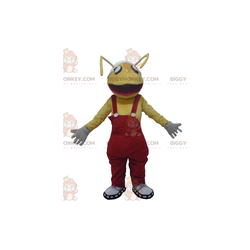 Disfraz de mascota BIGGYMONKEY™ Hormigas amarillas con overol