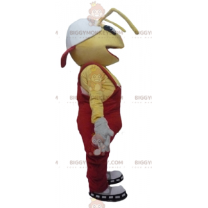 BIGGYMONKEY™ Costume da mascotte Formiche gialle con tuta rossa