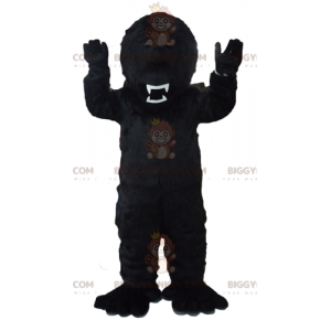 Costume de mascotte BIGGYMONKEY™ de gorille noir à l'air féroce