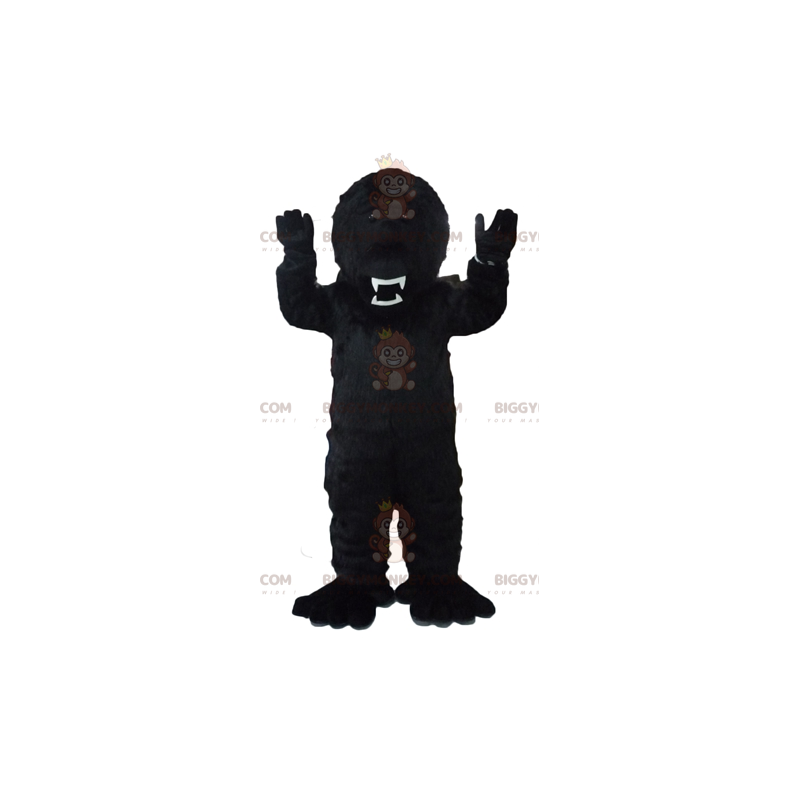 BIGGYMONKEY™ Costume da mascotte gorilla nero dall'aspetto