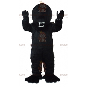 BIGGYMONKEY™ Costume da mascotte gorilla nero dall'aspetto