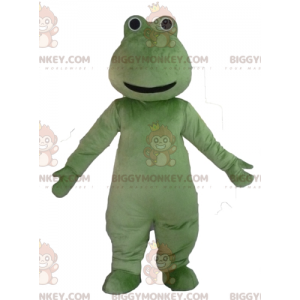 Traje de mascote de sapo verde muito sorridente BIGGYMONKEY™ –