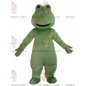 Costume de mascotte BIGGYMONKEY™ de grenouille verte très