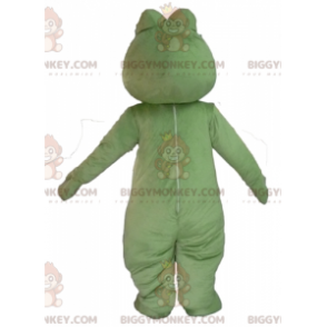 Kostium maskotka bardzo uśmiechnięta zielona żaba BIGGYMONKEY™