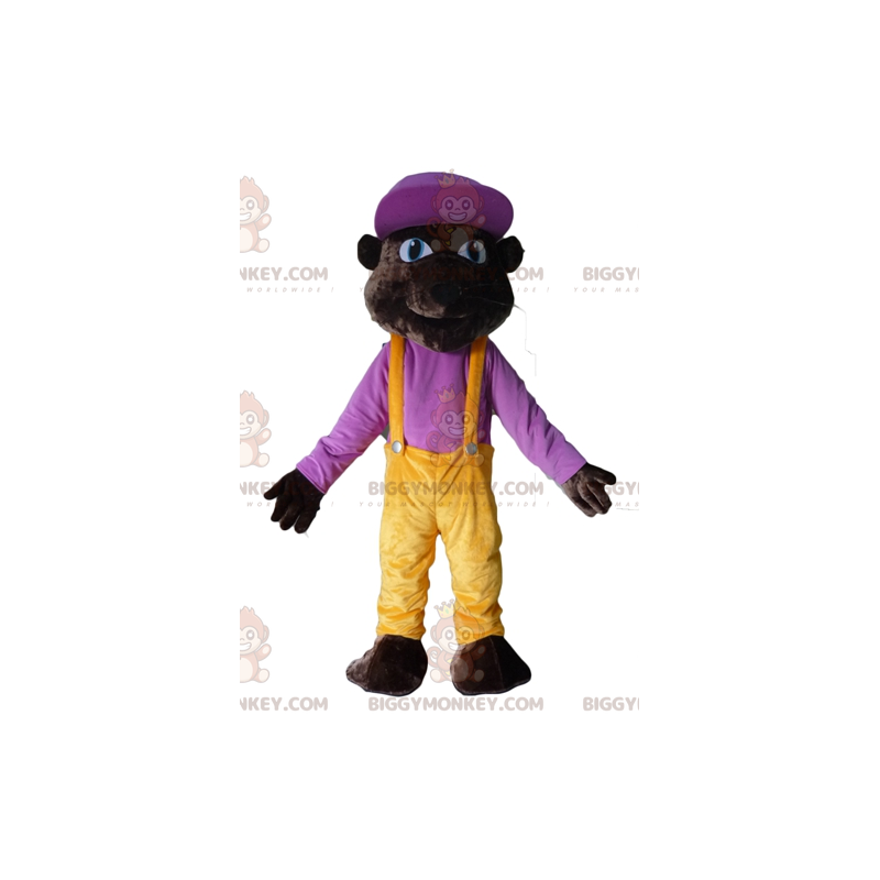 Costume de mascotte BIGGYMONKEY™ de tigre marron foncé d'ours