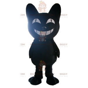 Kostým maskota s velmi usměvavou tlustou černou kočkou