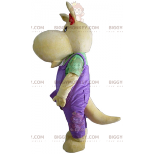 BIGGYMONKEY™ Mascot Costume Yellow Kangaroo With Purple