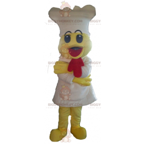 Kostým maskota Yellow Chick BIGGYMONKEY™ se zástěrou a bílým