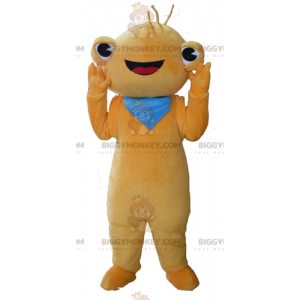 Very Smiling Orange Creature Frog BIGGYMONKEY™ Mascot Costume –