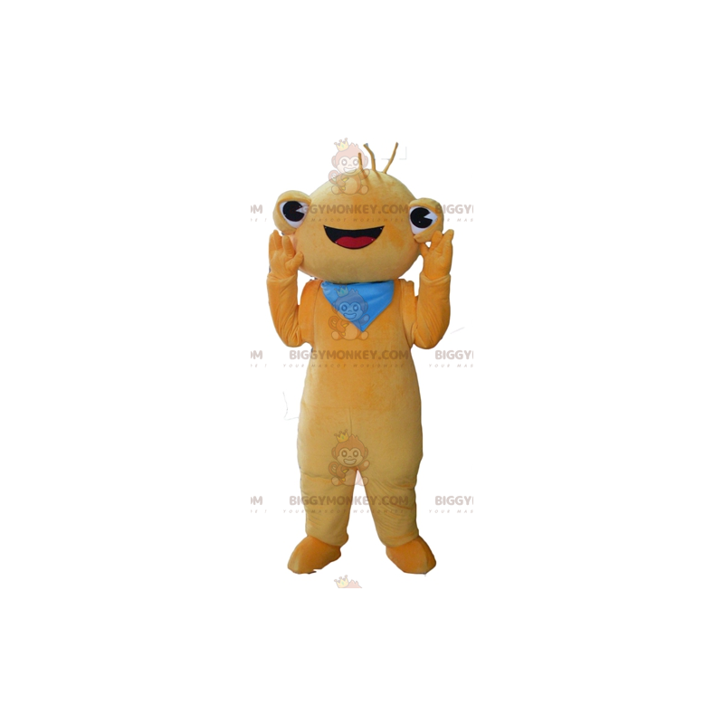 Fantasia de mascote BIGGYMONKEY™ de rã criatura laranja muito