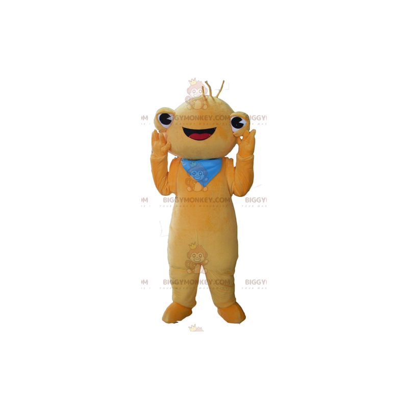 Very Smiling Orange Creature Frog BIGGYMONKEY™ Mascot Costume -