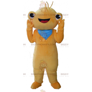 Fantasia de mascote BIGGYMONKEY™ de rã criatura laranja muito