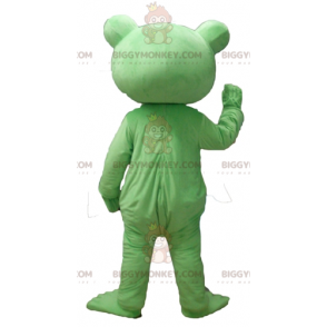 Erittäin hymyilevä vihreä sammakko BIGGYMONKEY™ maskottiasu -
