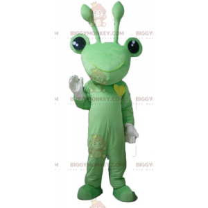 Costume de mascotte BIGGYMONKEY™ de grenouille verte très