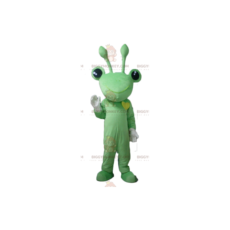 BIGGYMONKEY™ Very Funny Green Frog Mascot Costume with Antennae