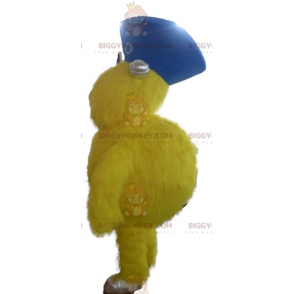 Alla lurviga gula monster BIGGYMONKEY™ maskotdräkt med hatt -