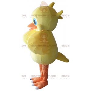 Blue Eyes Yellow Orange Chick BIGGYMONKEY™ Mascot Costume -