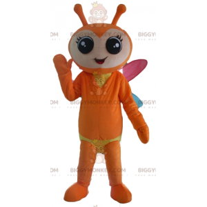 Oranje en gele vlinder BIGGYMONKEY™ mascottekostuum met