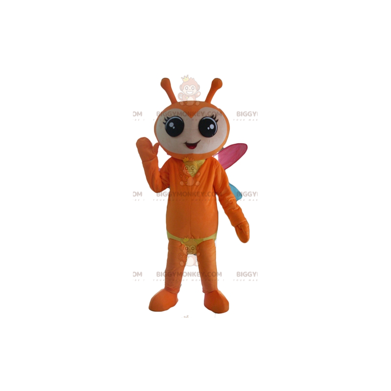 Orange and Yellow Butterfly BIGGYMONKEY™ Mascot Costume with
