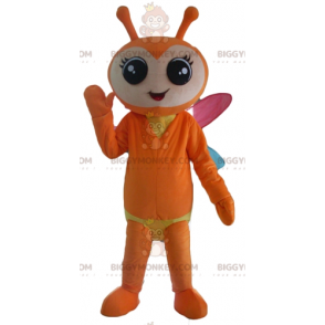 Costume da mascotte BIGGYMONKEY™ farfalla arancione e gialla