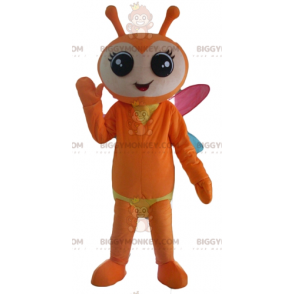 Orange and Yellow Butterfly BIGGYMONKEY™ Mascot Costume with