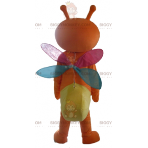 Costume de mascotte BIGGYMONKEY™ de papillon orange et jaune