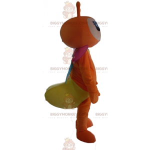 Costume da mascotte BIGGYMONKEY™ farfalla arancione e gialla