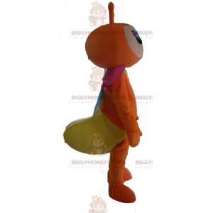 Disfraz de mascota BIGGYMONKEY™ de mariposa naranja y amarilla