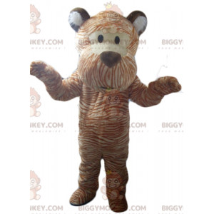 Costume de mascotte BIGGYMONKEY™ de tigre orange et blanc de