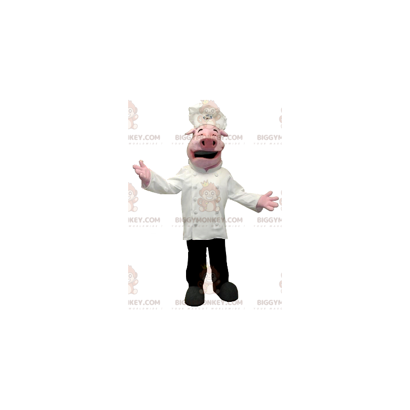 Costume da mascotte di maiale BIGGYMONKEY™ in costume da chef -