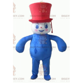 BIGGYMONKEY™ Plump Red White Blue Snowman Mascot Costume