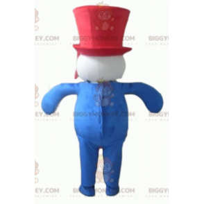 BIGGYMONKEY™ Plump Red White Blue Kostým maskota sněhuláka s