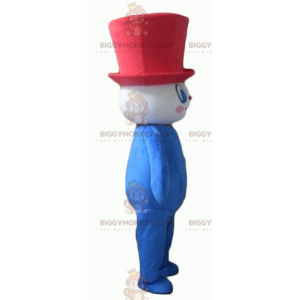 BIGGYMONKEY™ Disfraz de mascota de muñeco de nieve rojo, blanco
