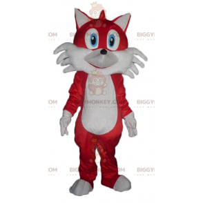 Kostým maskota BIGGYMONKEY™ Blue Eyed Red and White Fox –