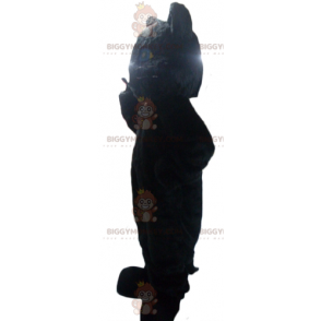 Costume mascotte gigante pantera nera gatto nero BIGGYMONKEY™ -