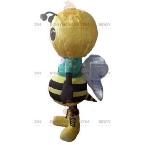 Costume de mascotte BIGGYMONKEY™ d'abeille jaune et noire très