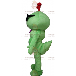 Costume da mascotte BIGGYMONKEY™ insetto verde bruco sorridente