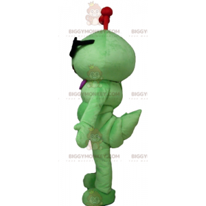 Smiling Insect Green Caterpillar BIGGYMONKEY™ Mascot Costume