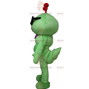 Costume de mascotte BIGGYMONKEY™ de chenille verte d'insecte