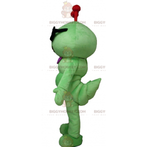 Smiling Insect Green Caterpillar BIGGYMONKEY™ Mascot Costume