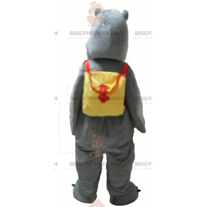 BIGGYMONKEY™ Costume mascotte castoro animale grigio e bianco