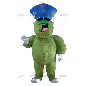 Costume da mascotte BIGGYMONKEY™ mostro verde peloso peloso