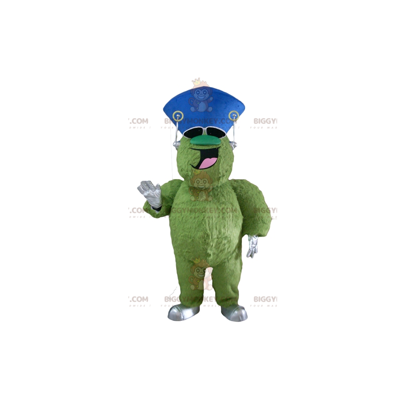 Fantasia de mascote BIGGYMONKEY™ Monstro Peludo Verde Muito